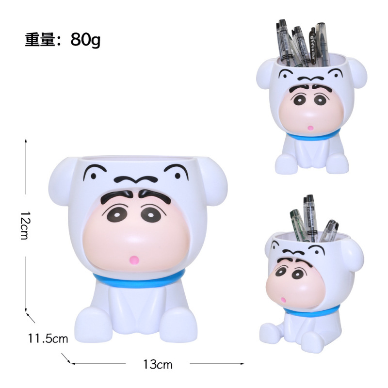 国境を越えて人気のサンリオ クレヨンしんちゃん スポンジボブシリーズ クリエイティブペンホルダー 化粧ブラシ収納 学生ギフト|undefined