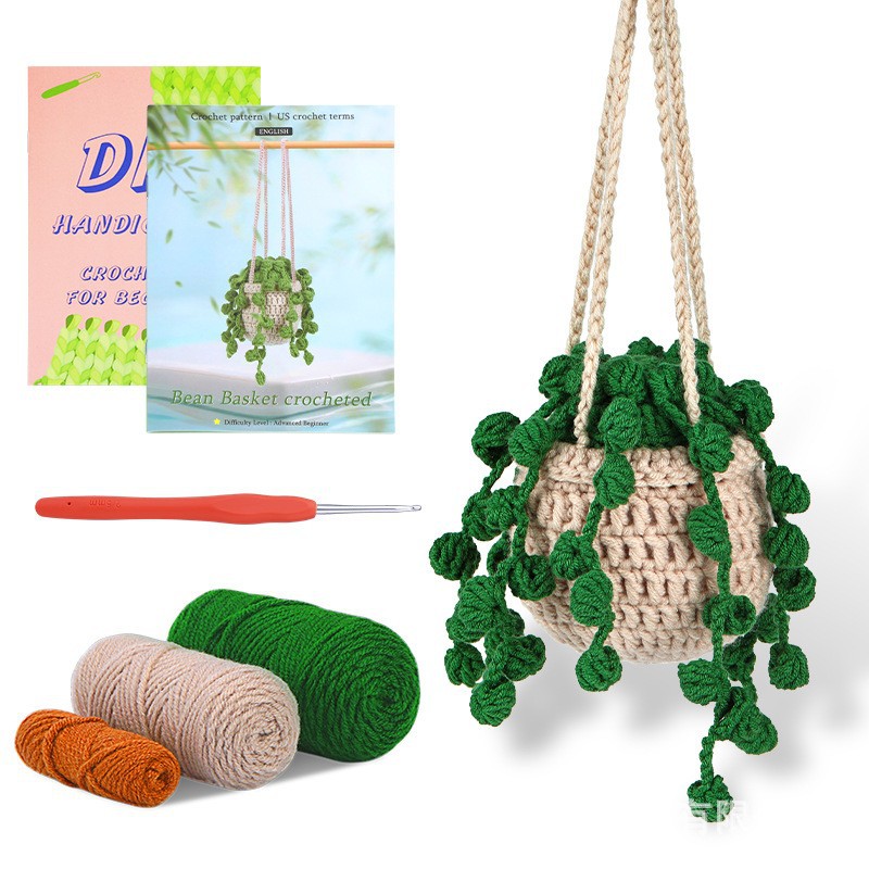 큰 녹색 콩 교수형 바구니