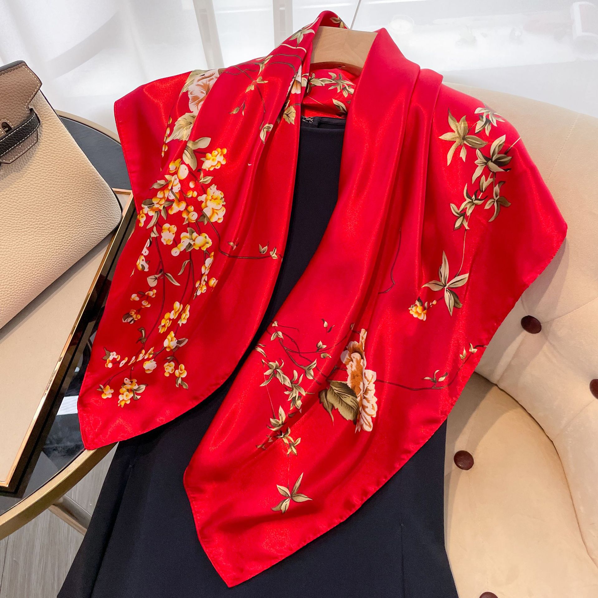 Small Square Scarf Versatile Professional Accessory For Women_voghion.com