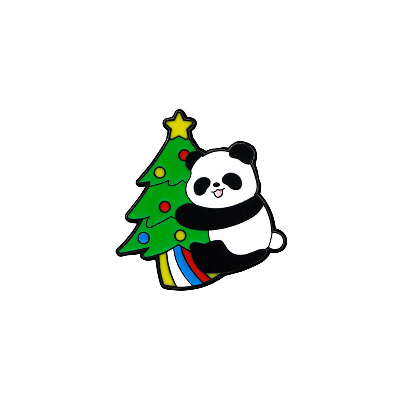 Broche de Navidad insignia de aleación caricatura adorable Santa Fe Navidad decoración de mochila escolar