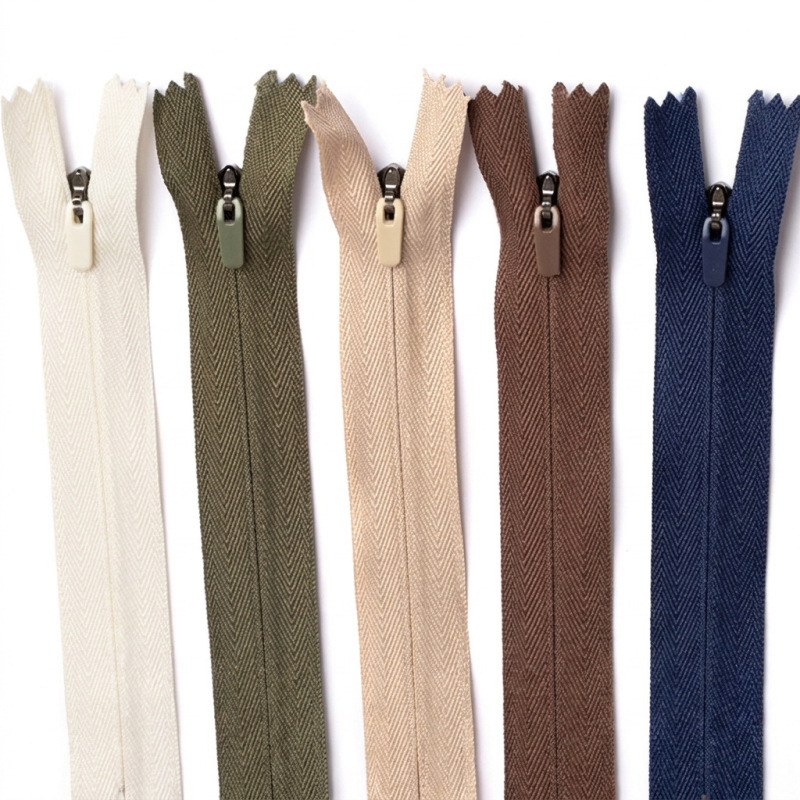 Thickened Fabric-Edged Invisible Zipper No. 3 No. 5 Custom-Made for Clothing, Pants, Skirts, Home Textiles, Pillows, Quilt Covers, Toys