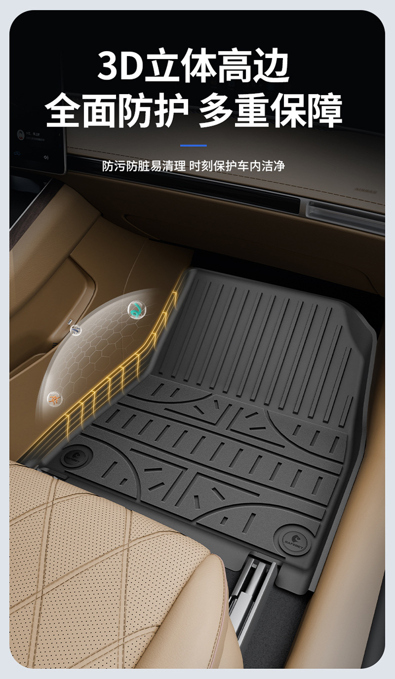 Suitable for the Xiangjie S9T Special Vehicle, All-Weather Tpe Car Floor Mats, Trunk Mats, and Car Accessories