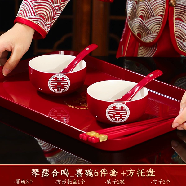 Qin Se Hiroming_Huan Bowl 6 -piece set+square tray