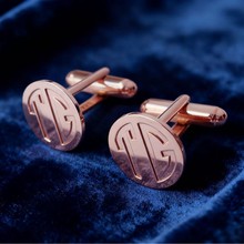 个性化袖扣Elegant MonogrammedPersonalized Wedding Cufflinks