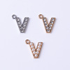 Metal accessory, pendant from pearl, chain with letters, English letters, factory direct supply