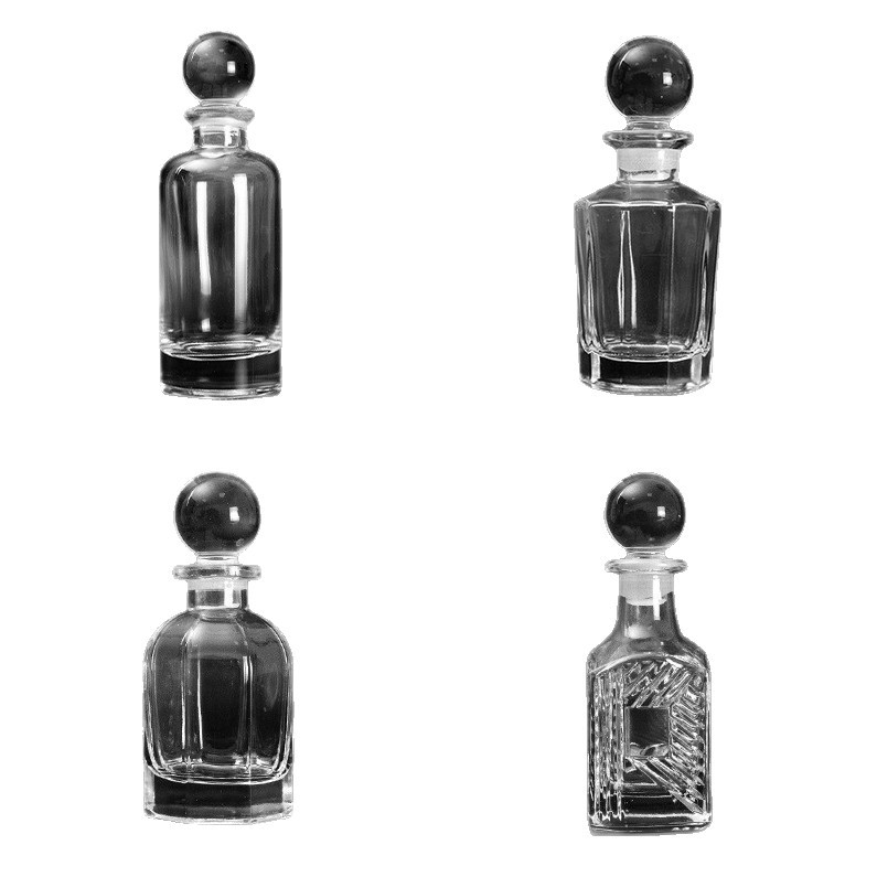 Botella de difusión de vidrio árabe botella de perfume 150ml botella de exhibición de aceite esencial chapado en oro botella de vidrio fragrante botella dividida