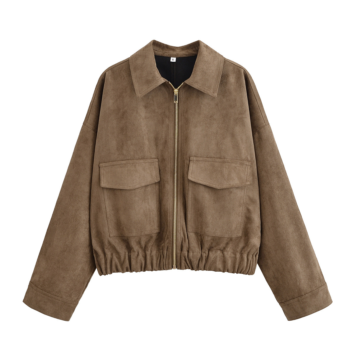 Autumn Retro Lapel Suede Jacket Women's Autumn New High-End Casual Versatile Jacket Top 2025 New Style