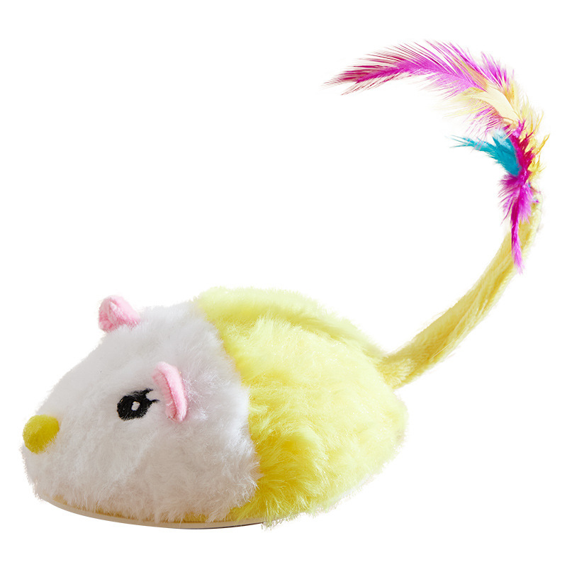 고양이 전기 지능형 유도 마우스 장난감 흰 토끼 봉제 개 고양이 셀프-안녕 애완 동물 장난감