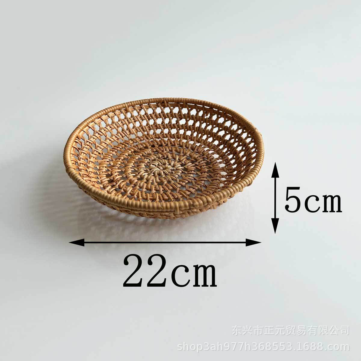 Vietnam al por mayor otoño ratán tejido cestas de almacenamiento de té cestas fugas de fruta cestas huecas casa tejidas pequeñas bandejas
