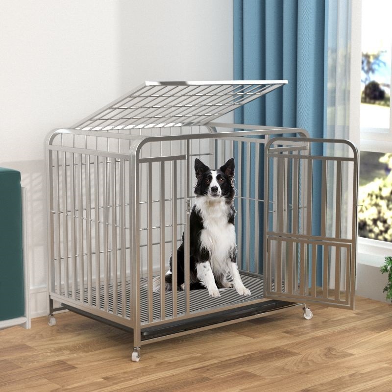 大型中型犬用犬ケージ 屋内トイレ分離 厚みのあるペットケージ ゴールデンレトリバー ラブラドール 家庭用犬ケージ|undefined