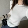 柔软宽松卷边轻薄羊毛衫