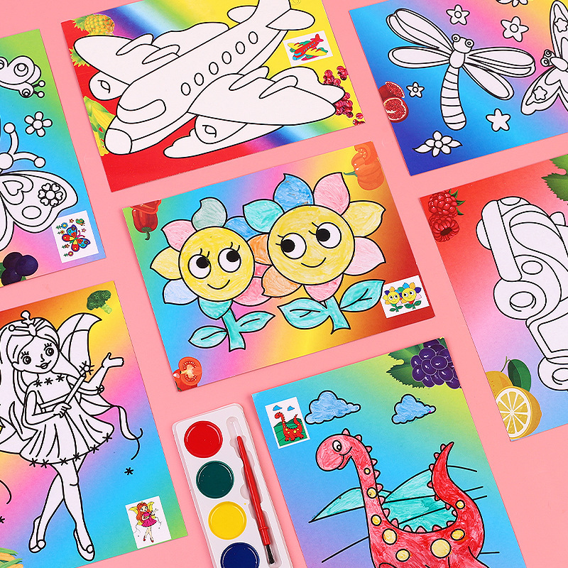 Libro de Pintura y Coloreado para Colorear, para Acuarela para Niños y Jardín de Infantes