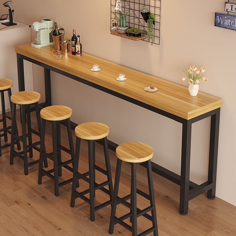 Bar table for home use in small apartments, balcony leisure bar table, high table for milk tea shops and cafes, long wall-mounted table for the living room Bar table for home use in small apartments, balcony leisure bar table, high table for milk tea shops and cafes, long wall-mounted table for the living room