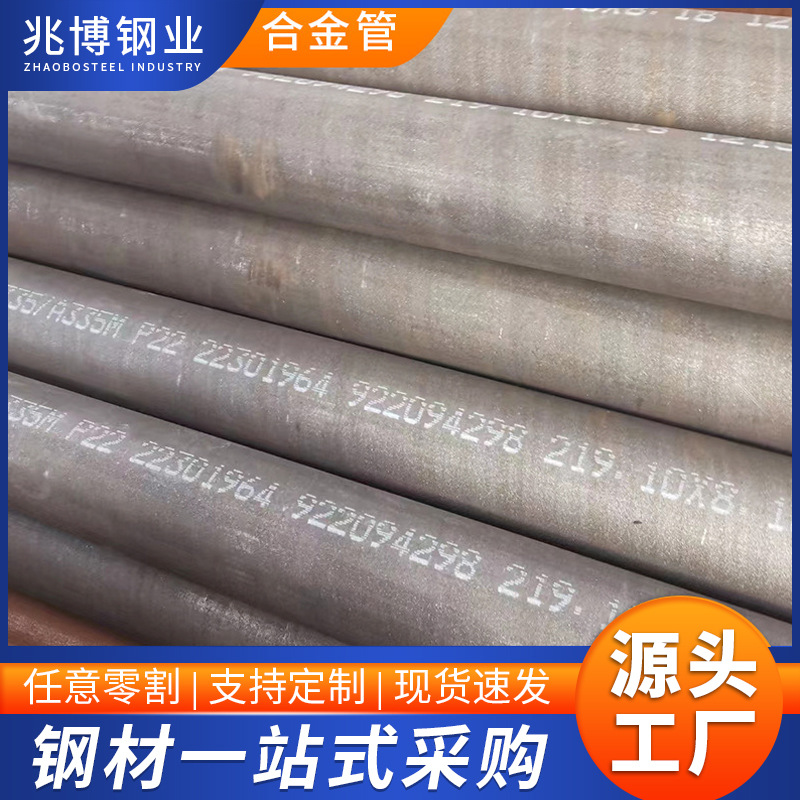 高压P22合金钢管SA-335P22核电换热器管厂石化用耐高温合金管批发