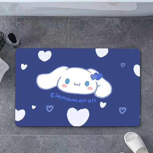 Cartoon bathroom technology cloth absorbent soft rubber floor mat bathroom door non-slip quick-drying foot mat