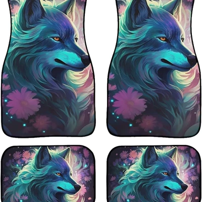 Amazon Cross-Border American-Style Floral – Avtomobil döşəmə paspasları - car-floor-mats-38-3344cm-two-piece-set