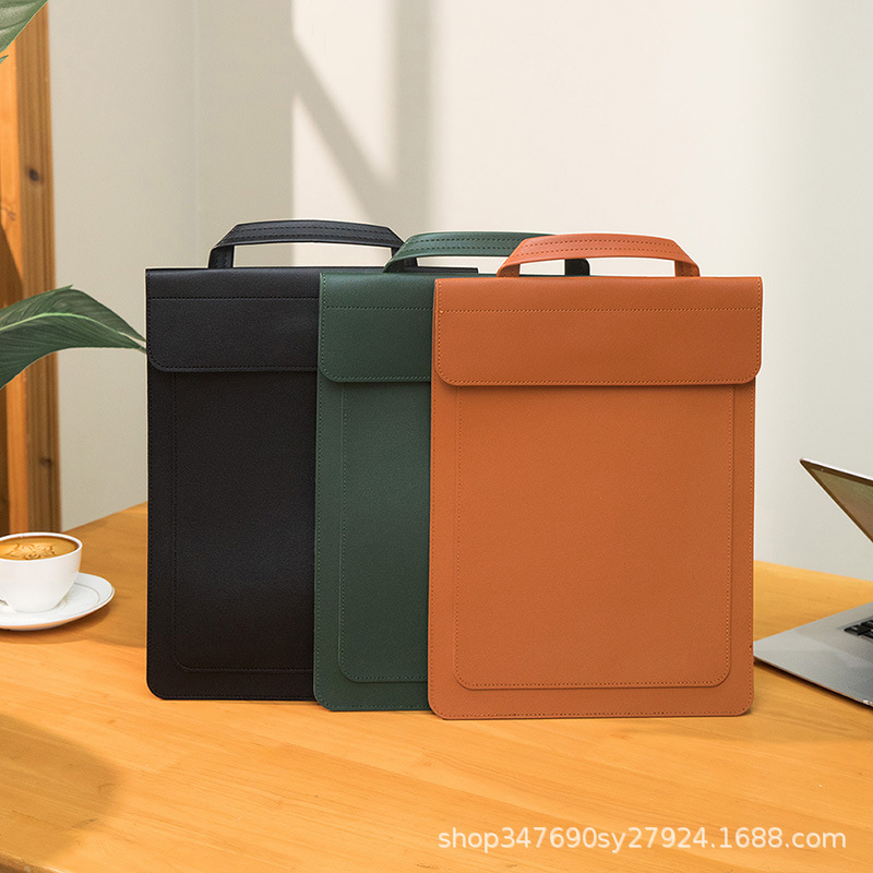 Laptop Bag 15.6inch Laptop Bag Liner Bag 14inch Waterproof Leather Business Notebook Bag
