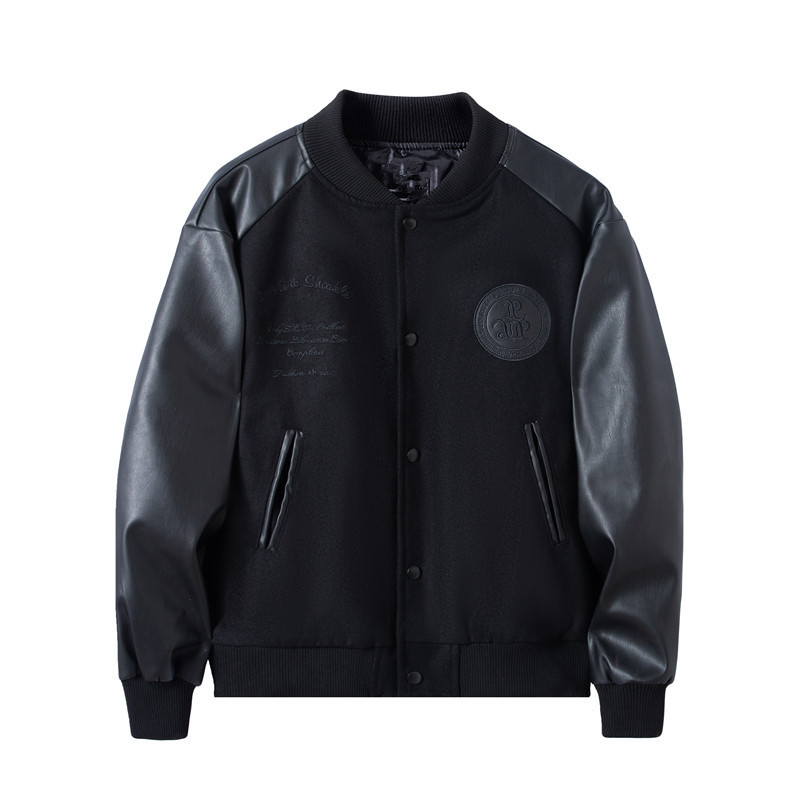 Cross-border Trendy Brand Autumn Baseball Suit Men's Trendy Brand Ins American Style Retro Wool Jacket Stitching Embroidered Jacket H268 Cross-border Trendy Brand Autumn Baseball Suit Men's Trendy Brand Ins American Style Retro Wool Jacket Stitching Embroidered Jacket H268