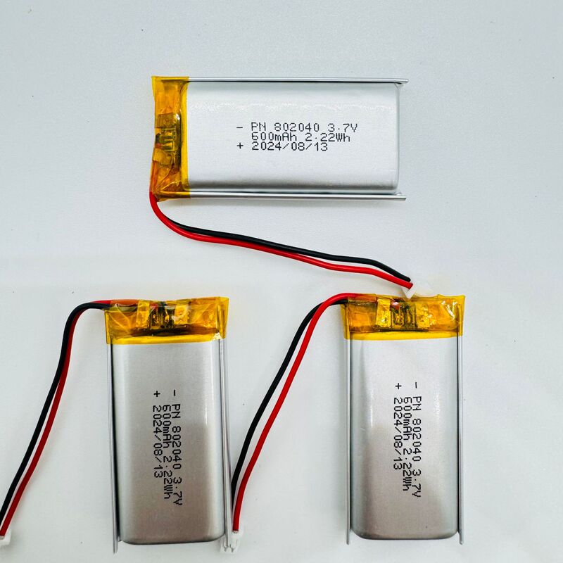 802040 バッテリーパック 3.7V 600mAh ポリマーリチウム電池 KC 認証充電式ナイトライト Bluetooth スピーカー|undefined