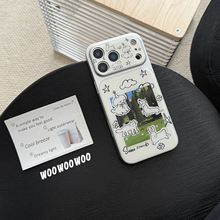 WOOWOOWOOС��ins�ɰ�è��С���羰�廭����iphone16promaxƻ��17