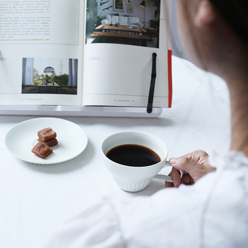 Taza de café de cerámica de montaña y río medieval, taza de café de estilo popular, taza de café de alto nivel, taza de té de la tarde