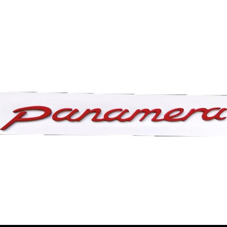 Porsche Panamera rear emblem, Porsche Panamera 4S executive model, English lettering