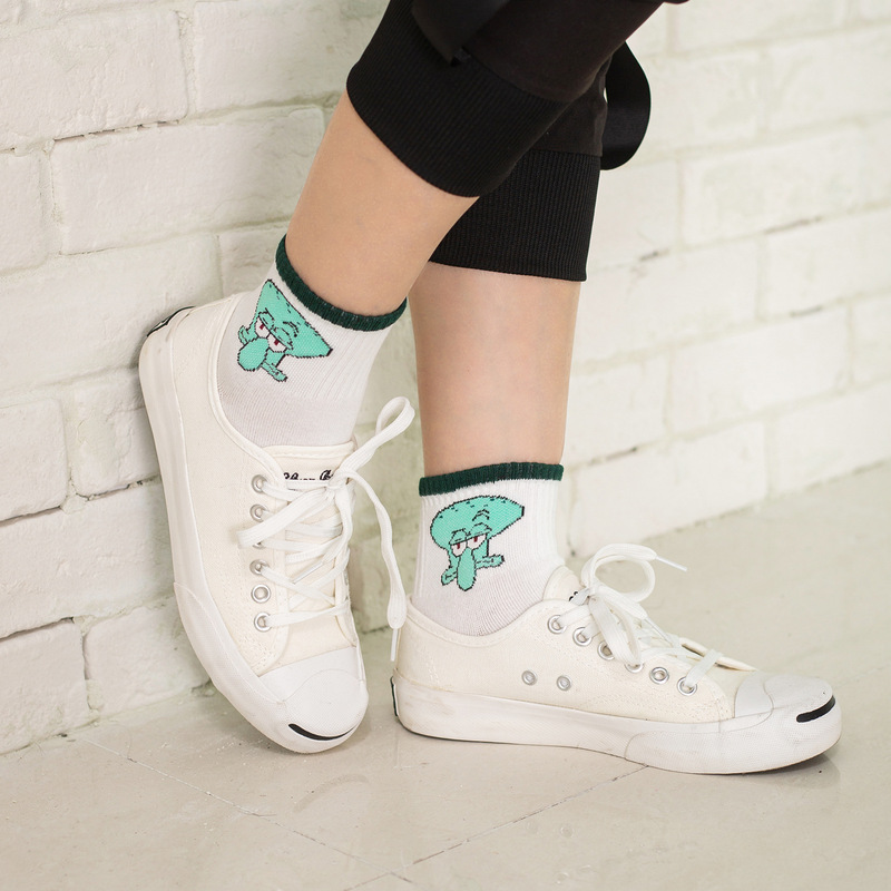 【Processing】Men's Socks with Terry Pattern, Short Tube Socks, Casual Sports Socks, Pure Cotton Top-Quality Trendy Anime Versatile Socks