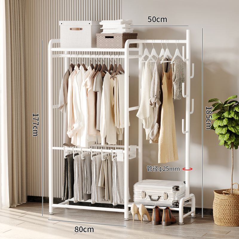 싱글 폴 + 바지 랙 + 긴 의류 area-80cm 우아한 화이트