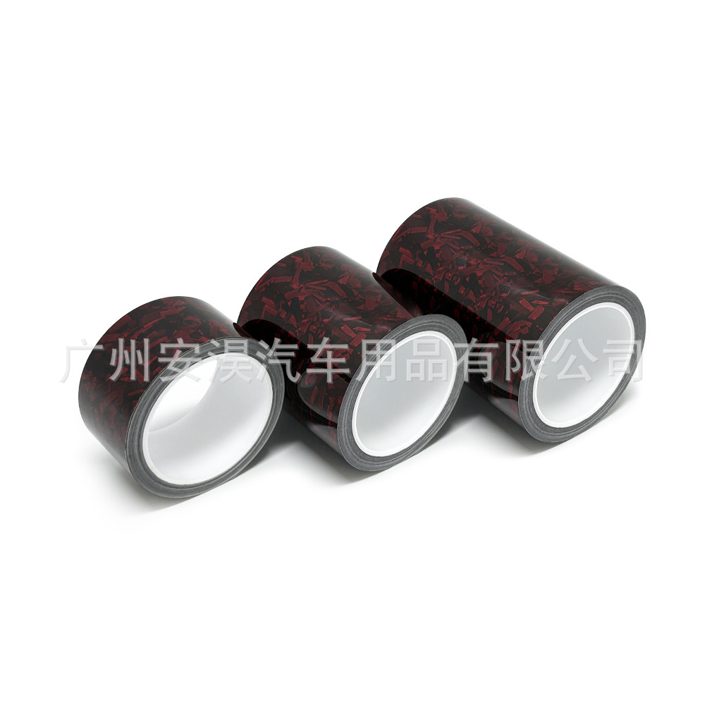 Cross-Border Hot-Selling 5Cm*900Cm Pet Forged Carbon Fiber Glossy Black Car Color Change Film Body Sticker Film