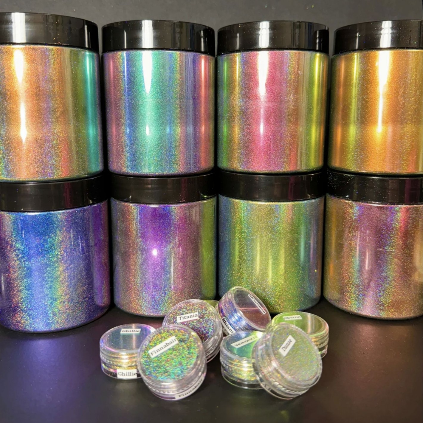 跨境镭射彩虹变色龙粉穿戴美甲工艺品水彩用光学变色龙粉1g