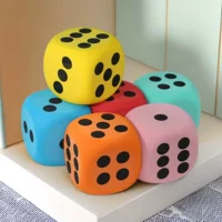 Шестигранные забавные игральные кости 8 см с закругленными углами, детские учебные пособия, игрушки, реквизит, квадратное сито из пенопласта