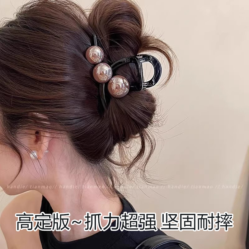 2025新款发夹女后脑勺抓夹鲨鱼夹发卡高级感发抓慵懒风盘发夹头饰|undefined