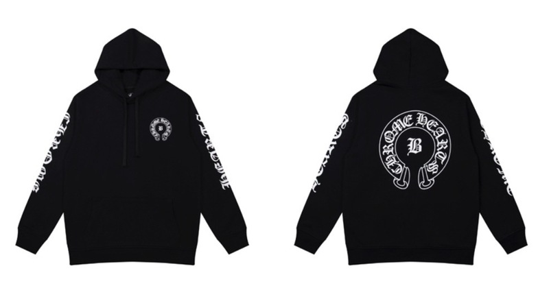 24ss年新款高品质Chrome Hearts 马蹄十字架连帽拉链卫衣工厂批发|undefined