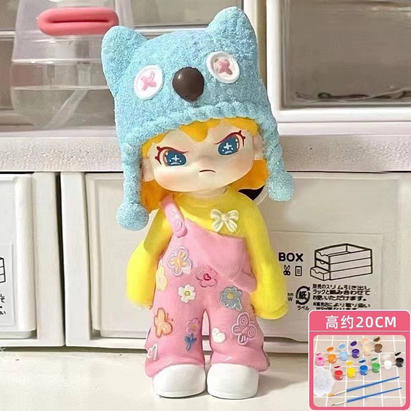 Muñecas de vinilo resistentes a roturas al por mayor para pintar y grafitar, juguetes para niños, estilo de celebridades de internet, sin yeso.