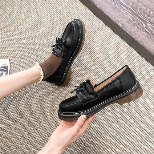 Small leather shoes for women Japanese jk basic uniform shoes spring and autumn new British single shoes women's large size loafers factory