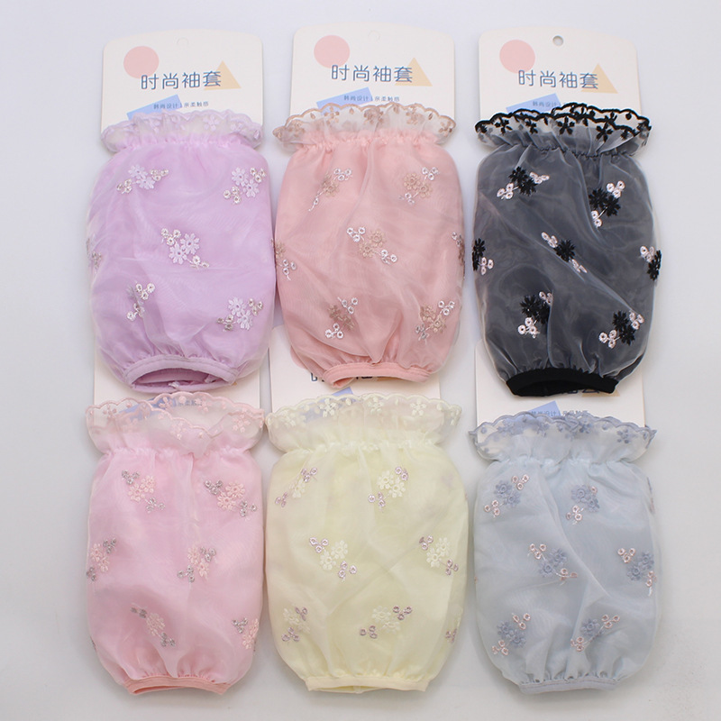 2026 New Lace Sleeve Covers for Women, Short, Stain-Resistant, Dirt-Resistant, for Housework and Office, Korean Style Protective Work Sleeves 2026 New Lace Sleeve Covers for Women, Short, Stain-Resistant, Dirt-Resistant, for Housework and Office, Korean Style Protective Work Sleeves