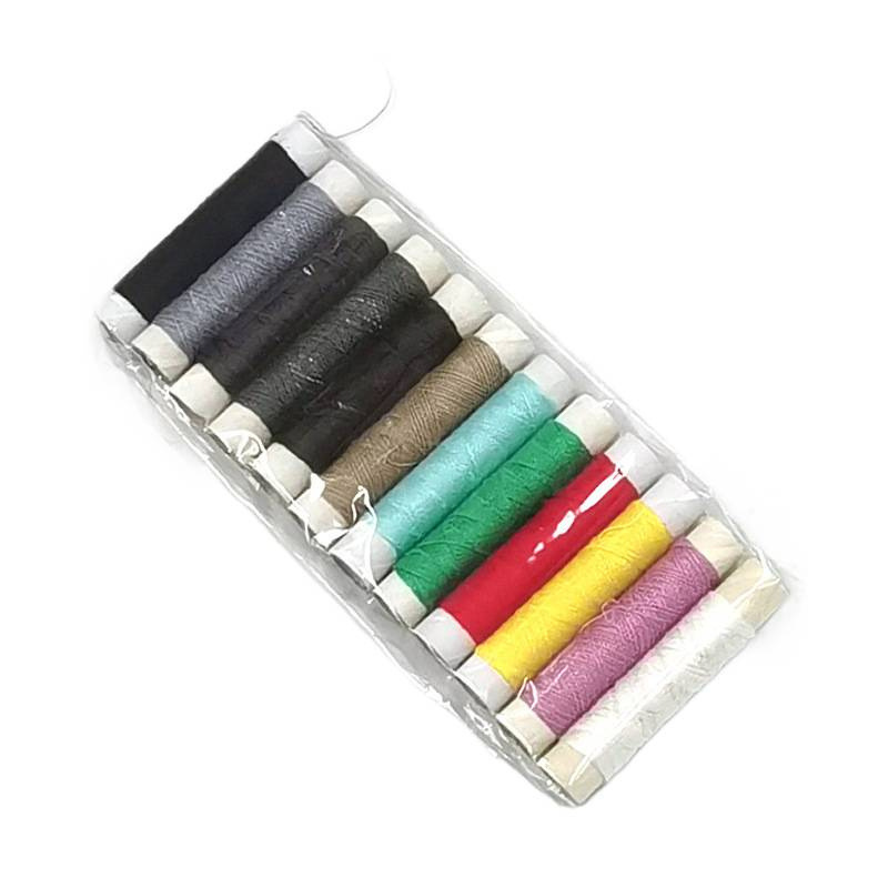 Sutura de mano doméstica colorida pequeña bobina 12 hilo de color pequeño rollo de hilo pequeño tablero de hilo de poliéster hilo de coser manual image 5