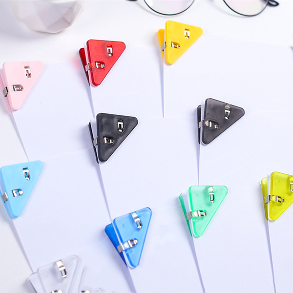 Triangle clip folder information test paper transparent corner clip…