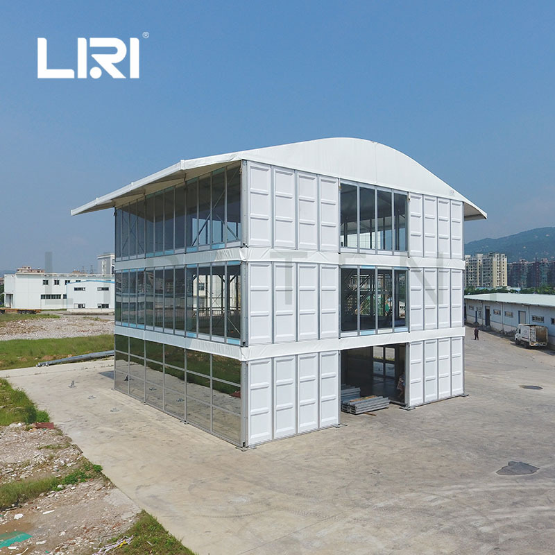丽日帐篷三层篷房别墅篷房带飘檐透明玻璃墙篷房销售租赁