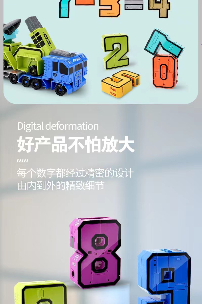 大号数字变形机器人玩具