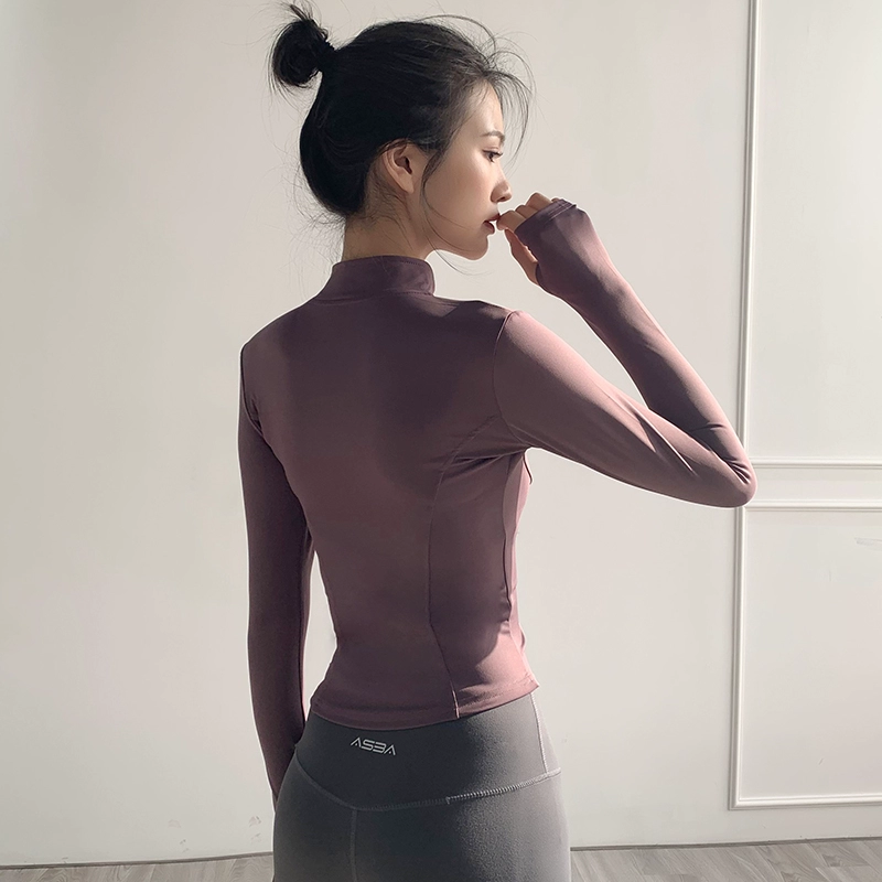 Топы для фитнеса, женские осенне-зимние 2024, новые облегающие быстросохнущие топы с длинными рукавами для бега, спортивная тренировочная одежда для йоги