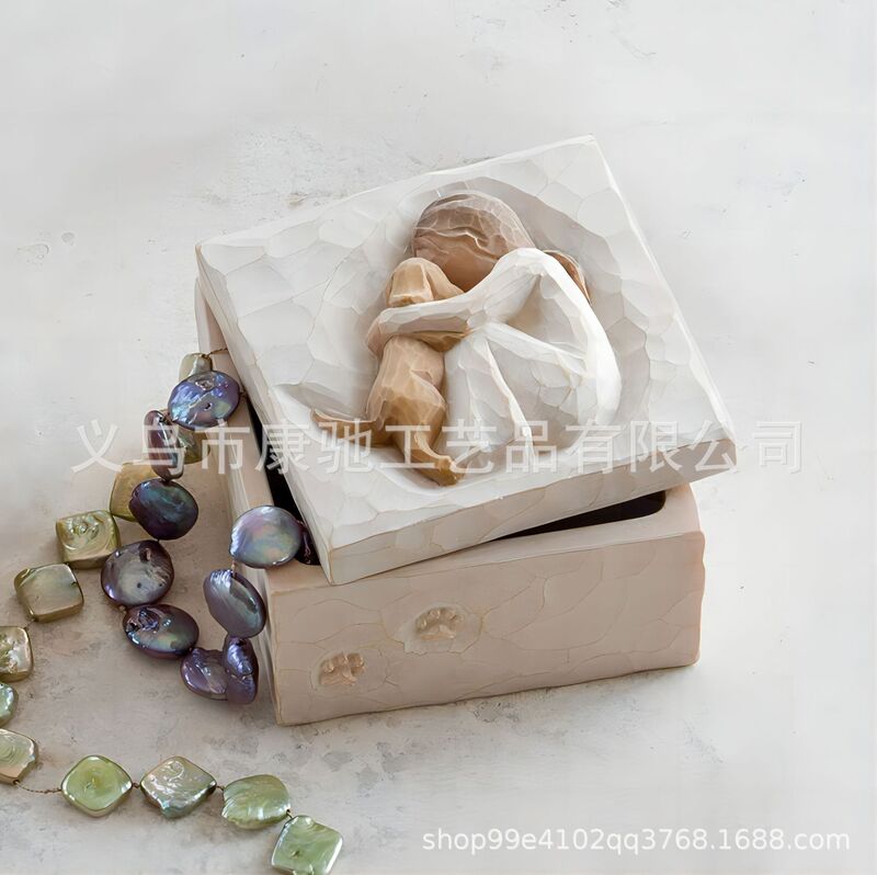 Cross-Border Couple Storage Box Valentine's Day Imitation Wood Carving Resin Crafts Ornaments Intimate and Warm Home Gift Decoration Cross-Border Couple Storage Box Valentine's Day Imitation Wood Carving Resin Crafts Ornaments Intimate and Warm Home Gift Decoration