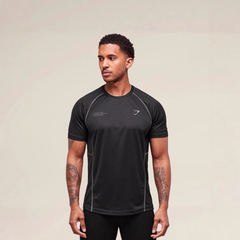 GYMSHARK マッスルシャー 新しいトレンディなブランド スポーツ フィットネス メッシュ生地 大きいサイズ プリント メンズ レディース 半袖 タイツ