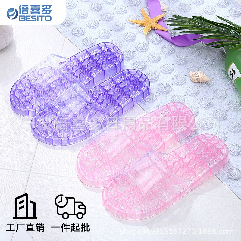 Фабрика оптовая ванная комната тапочки женский летний интерьер противоскользящий массаж пластиковый легкий домашний массаж холодные тапочки мужчины