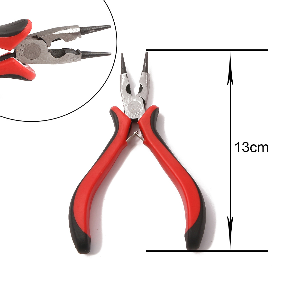 Black/red handle jewelry pliers