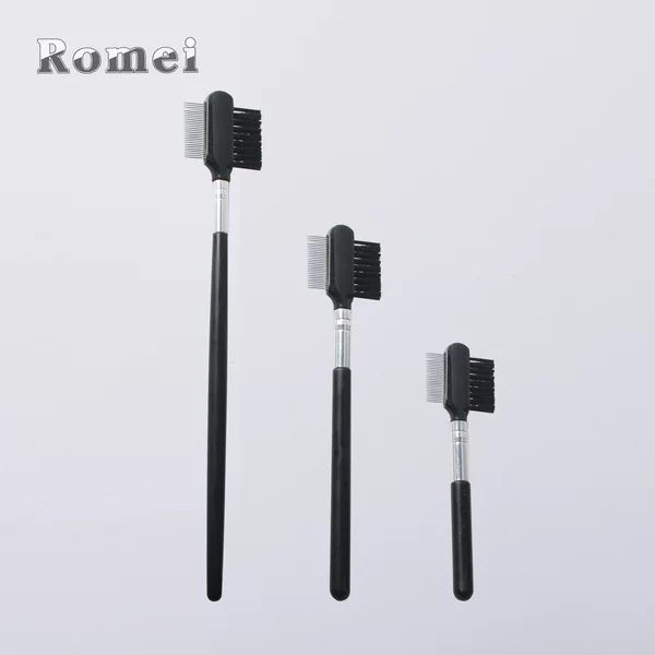 Two-Ended Steel Needle Eyelash Comb, Multi-Functional Application, Stainless Steel Needle Comb with Clear Roots, Eyelash Brush