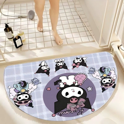 Avtomobil döşəmə paspasları – Mat Household Cartoon Toilet - plaid-bottom-multiple-culomi-bicycles-semi-circle-4060