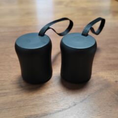 傘の取っ手の黒色のつや消しの16ねじの傘の柄のabsプラスチックの大きい穴の傘の部品の日除けの傘の頭