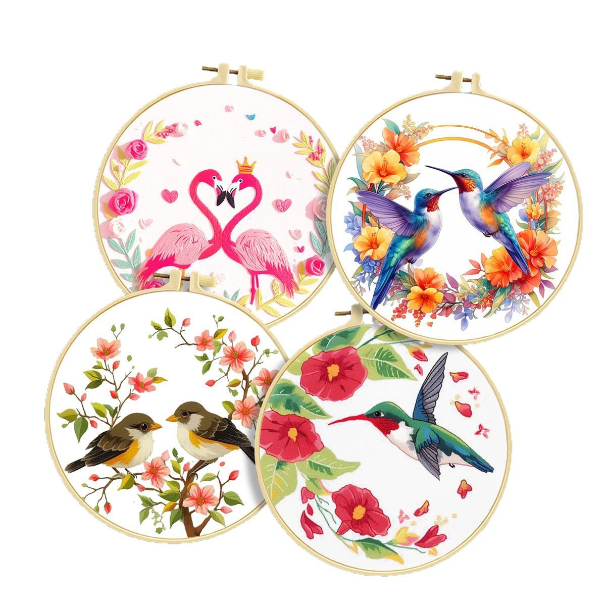 Mona Lisa Royal Cross Stitch Flower and Bird Series Estilo de comercio exterior Bolso de costura inglés hecho a mano Venta directa de fábrica