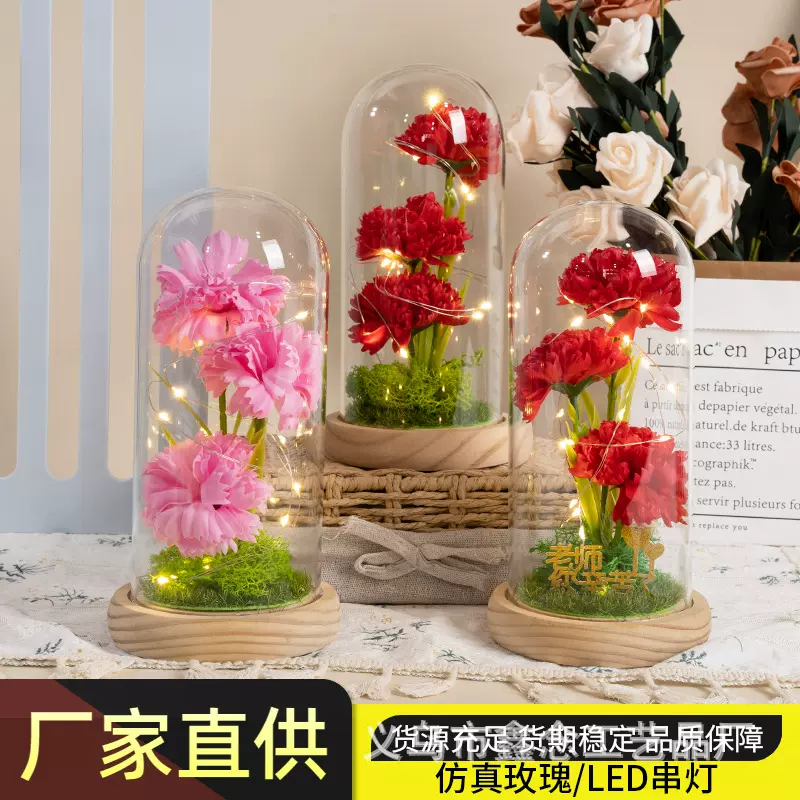 教师节康乃馨生日礼物520情人节礼物送给女朋友花束情侣纪念摆件